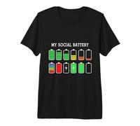 Funny Introvert Humor Energy Level Graphic Anti Social Fun Camiseta Premium