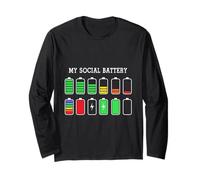 Funny Introvert Humor Energy Level Graphic Anti Social Fun Manga Larga
