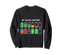 Funny Introvert Humor Energy Level Graphic Anti Social Fun Sudadera