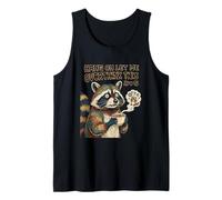 Funny Introvert Humor Raccoon Hang On Let Me Overthink This Camiseta sin Mangas