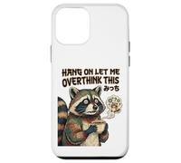 Funny Introvert Humor Raccoon Hang On Let Me Overthink This Carcasa para iPhone 12 Mini