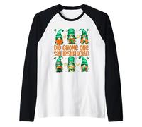 Funny Irish Leprechaun Gnomes For Women and St. Patricks Day Camiseta Manga Raglan