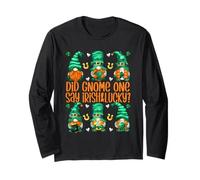 Funny Irish Leprechaun Gnomes For Women and St. Patricks Day Manga Larga