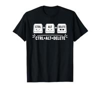 Funny it Programmer Geek Keyboard Humor Ctrl Alt Delete Camiseta