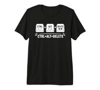 Funny it Programmer Geek Keyboard Humor Ctrl Alt Delete Camiseta Premium