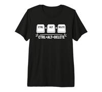 Funny it Programmer Geek Keyboard Humor Ctrl Alt Delete Camiseta Premium