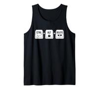 Funny it Programmer Geek Keyboard Humor Ctrl Alt Delete Camiseta sin Mangas
