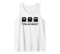 Funny it Programmer Geek Keyboard Humor Ctrl Alt Delete Camiseta sin Mangas
