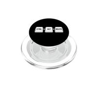 Funny it Programmer Geek Keyboard Humor Ctrl Alt Delete PopSockets PopGrip para MagSafe