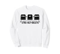 Funny it Programmer Geek Keyboard Humor Ctrl Alt Delete Sudadera