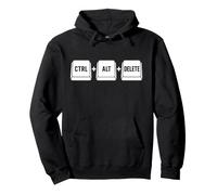 Funny it Programmer Geek Keyboard Humor Ctrl Alt Delete Sudadera con Capucha