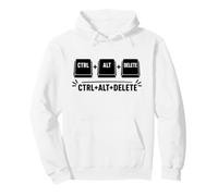 Funny it Programmer Geek Keyboard Humor Ctrl Alt Delete Sudadera con Capucha