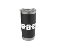 Funny it Programmer Geek Keyboard Humor Ctrl Alt Delete Vaso térmico de acero inoxidable de doble pared