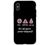 Funny It's Gone All - Frase británica tonta en Forma de Pera Carcasa para iPhone X/XS