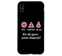 Funny It's Gone All - Frase británica tonta en Forma de Pera Carcasa para iPhone XS MAX