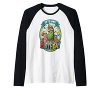 Funny Its My Birthday Pickle Party Boys Girls Kids Camiseta Manga Raglan