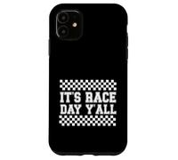 Funny It's Race Day Y'all - Pista de Carreras a Cuadros para Hombre Carcasa para iPhone 11