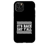 Funny It's Race Day Y'all - Pista de Carreras a Cuadros para Hombre Carcasa para iPhone 11 Pro