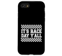 Funny It's Race Day Y'all - Pista de Carreras a Cuadros para Hombre Carcasa para iPhone SE (2020) / 7/8