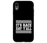 Funny It's Race Day Y'all - Pista de Carreras a Cuadros para Hombre Carcasa para iPhone XR