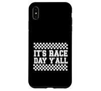 Funny It's Race Day Y'all - Pista de Carreras a Cuadros para Hombre Carcasa para iPhone XS MAX