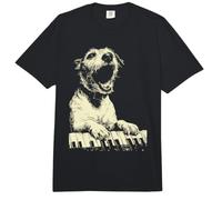 Funny Jack Russell Tocando el Piano músico Perro Pianista Comfort Colors Adult Heavyweight T-Shirt