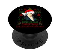 Funny James Presidente Buchanan Navidad Parodia Holiday PopSockets PopGrip Adhesivo