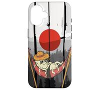 Funny Japan Nature Pattern For Vacation with Sleeping Sushi Carcasa para iPhone 16