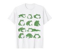 Funny Japanese Frog Art Grumpy Silly Vintage Graphic Camiseta