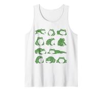 Funny Japanese Frog Art Grumpy Silly Vintage Graphic Camiseta sin Mangas