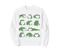 Funny Japanese Frog Art Grumpy Silly Vintage Graphic Sudadera