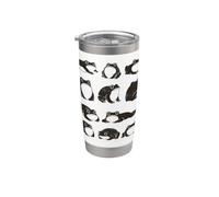 Funny Japanese Frog Art Grumpy Silly Vintage Graphic Vaso térmico de acero inoxidable de doble pared