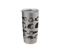 Funny Japanese Frog Art Grumpy Silly Vintage Graphic Vaso térmico de acero inoxidable de doble pared