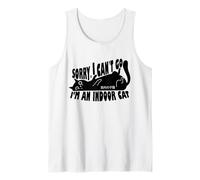 Funny Japanese Kitten Sorry I Can’t Go I’m an Indoor Cat Camiseta sin Mangas