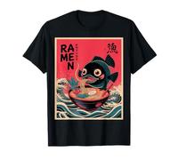 Funny Japanese Ramen Wave Fish Graphic Art Noodle Lover Camiseta