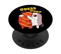 Funny Japanese Sushi Guess Who? Hilarious Sushi PopSockets PopGrip Adhesivo