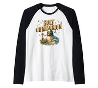 Funny Jesus Christ Holy Communion First Communion Camiseta Manga Raglan