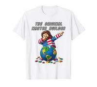 Funny Jesus Dab The Original Master Builder Christian Faith Camiseta gráfica económica, Hombre, Blanco, S