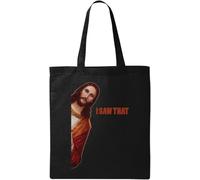 Funny Jesus Meme I Saw That - Bolsa de algodón ecológico natural, color negro, Black, Talla única