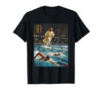 Funny Jesus Swim Meet, Nadador, Religioso Cristiano Natación Camiseta