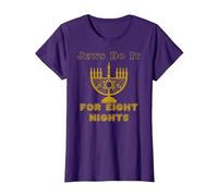 Funny Jewish Hanukkah T-Shirt Judíos Do It For Oight Nights Camiseta, Mujer, Morado, XL
