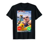 Funny John Pork está Llamando a Artemis II Splashdown Meme Camiseta