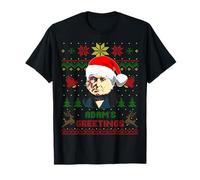 Funny John Quincy Presidente Adams Navidad Parodia Holiday Camiseta