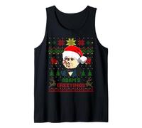 Funny John Quincy Presidente Adams Navidad Parodia Holiday Camiseta sin Mangas