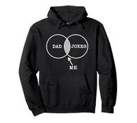 Funny Joke Fathers Retro Dad Jokes Me Venn Diagrama Hombres Sudadera con Capucha
