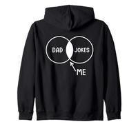 Funny Joke Fathers Retro Dad Jokes Me Venn Diagrama Hombres Sudadera con Capucha