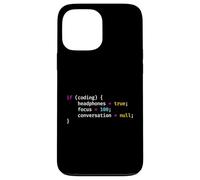 Funny Joke Programming If Coding Headphones Focus T-Shirt Carcasa para iPhone 13 Pro MAX