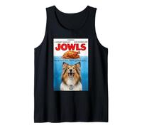 Funny Jowls Thanksgiving Collie and Turkey Camiseta sin Mangas