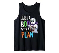 Funny Just A Boo With A Plan Cute Halloween Camiseta sin Mangas