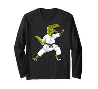 Funny Karatesaurus T-Rex Dinosaur Karate Samurai Design Manga Larga